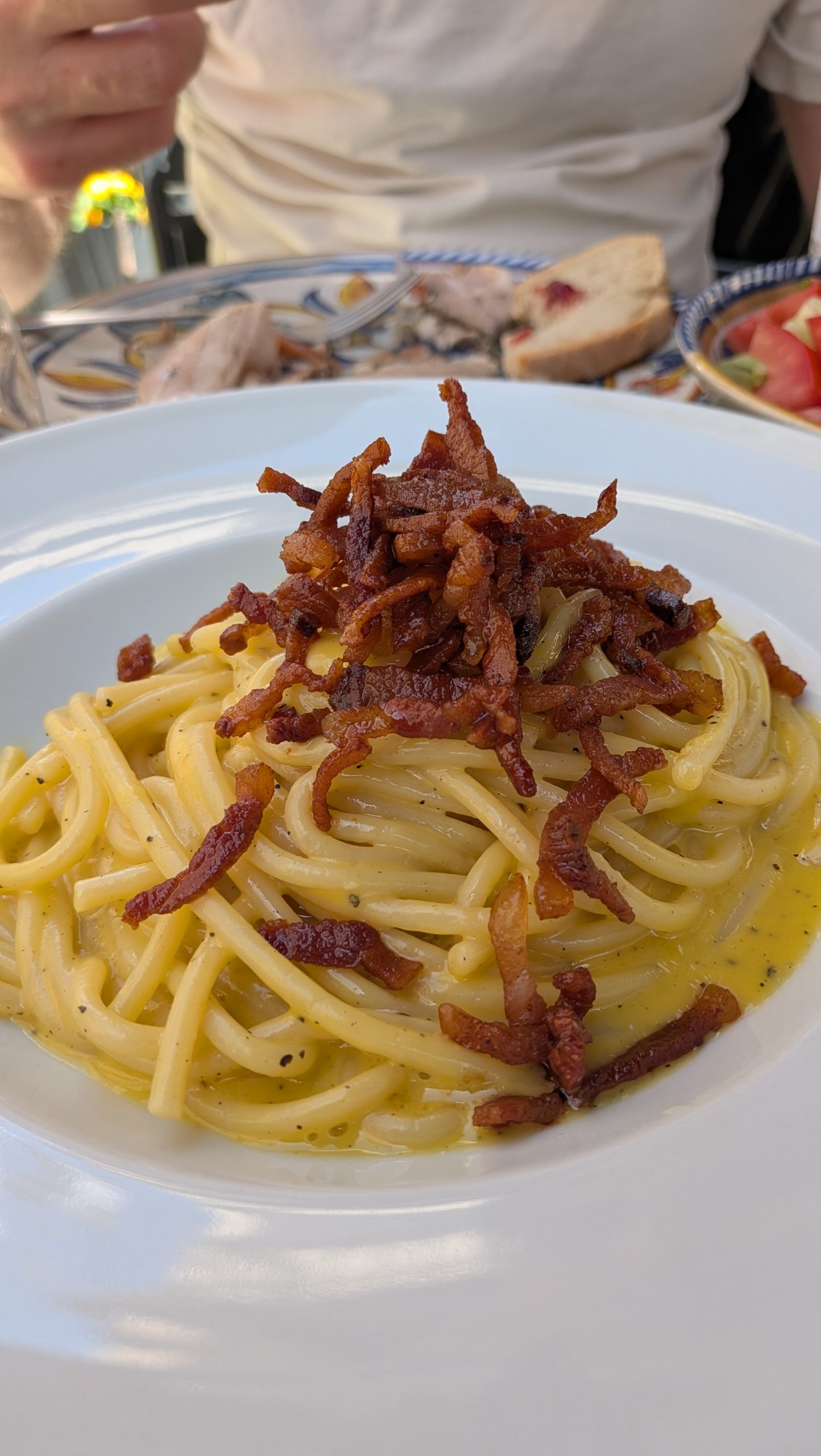 Lunch at the farmhouse table