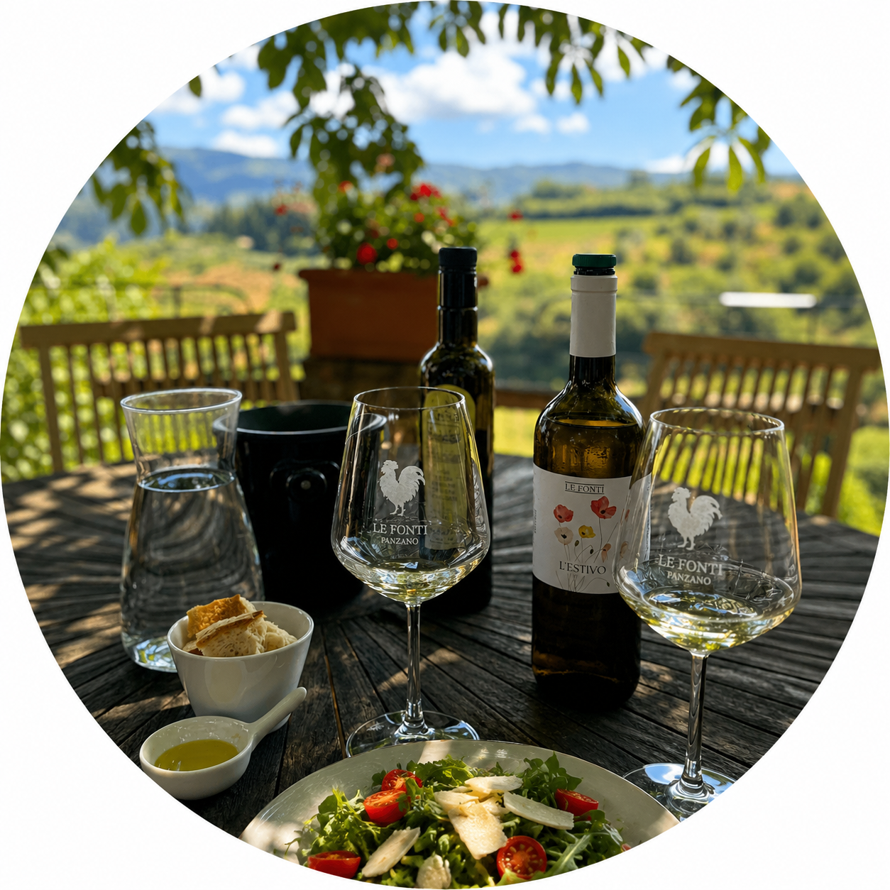 Soave castle and Lake Garda in the Veneto