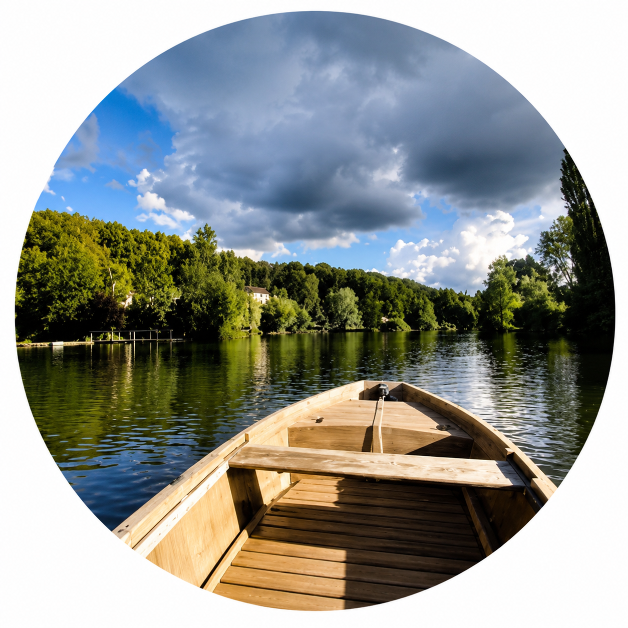 Arriving at Chateau de Chenonceau by small boat, under the arches over the river