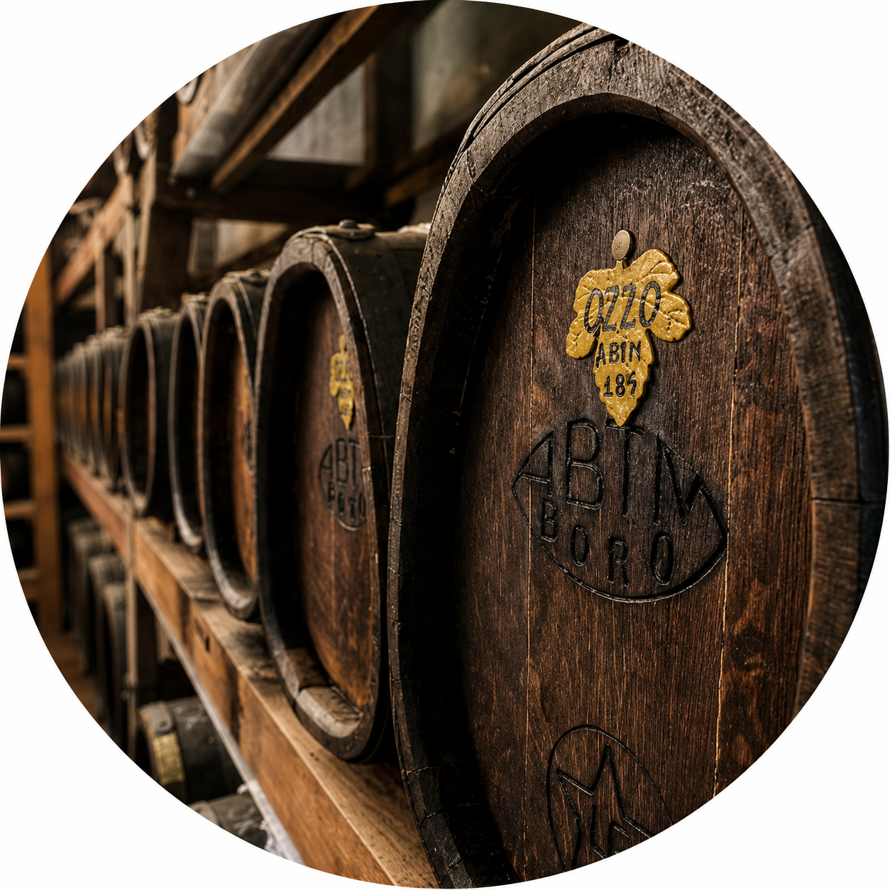 A port-house cellar in Vila Nova de Gaia, barrels aged for generations